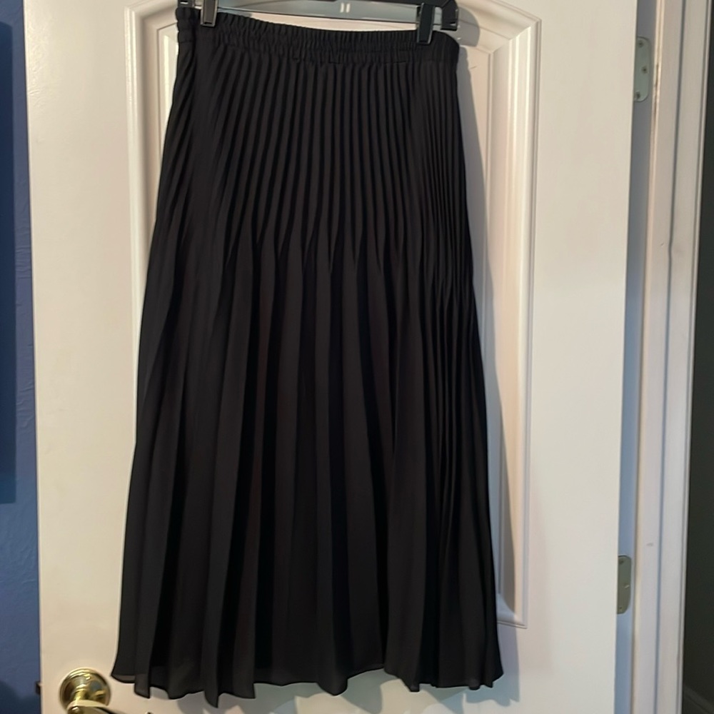 Black pleated skirt